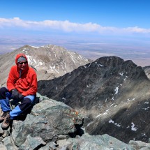 On top of Blanca Peak which is with 4372 meters sea-level the 4th highest summit of the Rocky Mountains and tallest of the Sangre de Cristo Mountains